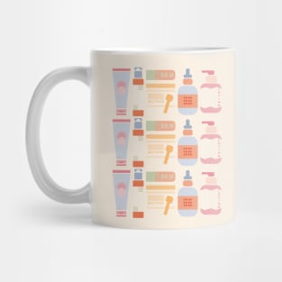 Skincare Essentials Pattern (Cream Version) Mug